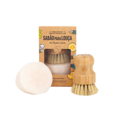 Coffret Sabão para Loiça 150gr & Escova de Bambu Sardine