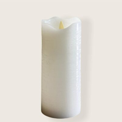 Vela Elétrica 20cm Branca - Pavio em Movimento