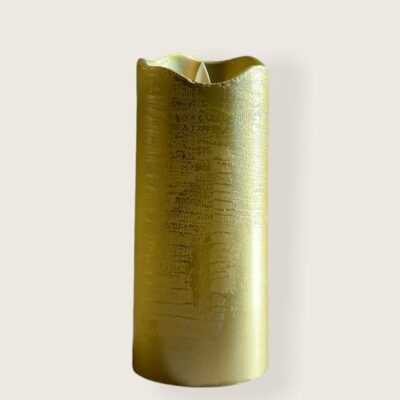Vela Elétrica 18cm Ouro - Pavio em Movimento