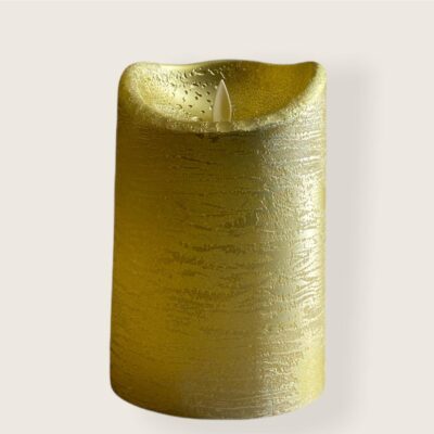 Vela Elétrica 20cm Ouro - Pavio em Movimento