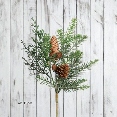 Ramo de Pinheiro Verde 41cm