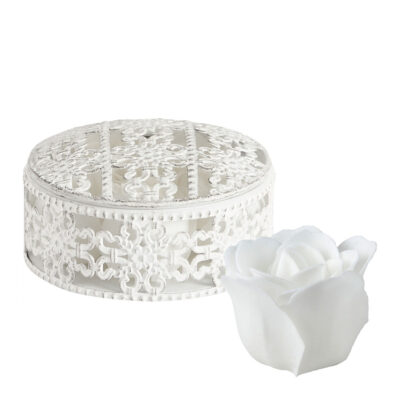 Coffret Perfumado com 6 Rosas de Sabonete Brancas