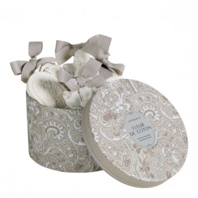 Caixa com 5 Decorações Perfumadas – Flor de Algodão