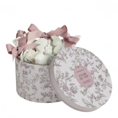 Caixa com 5 Decorações Perfumadas – Flor de Chá